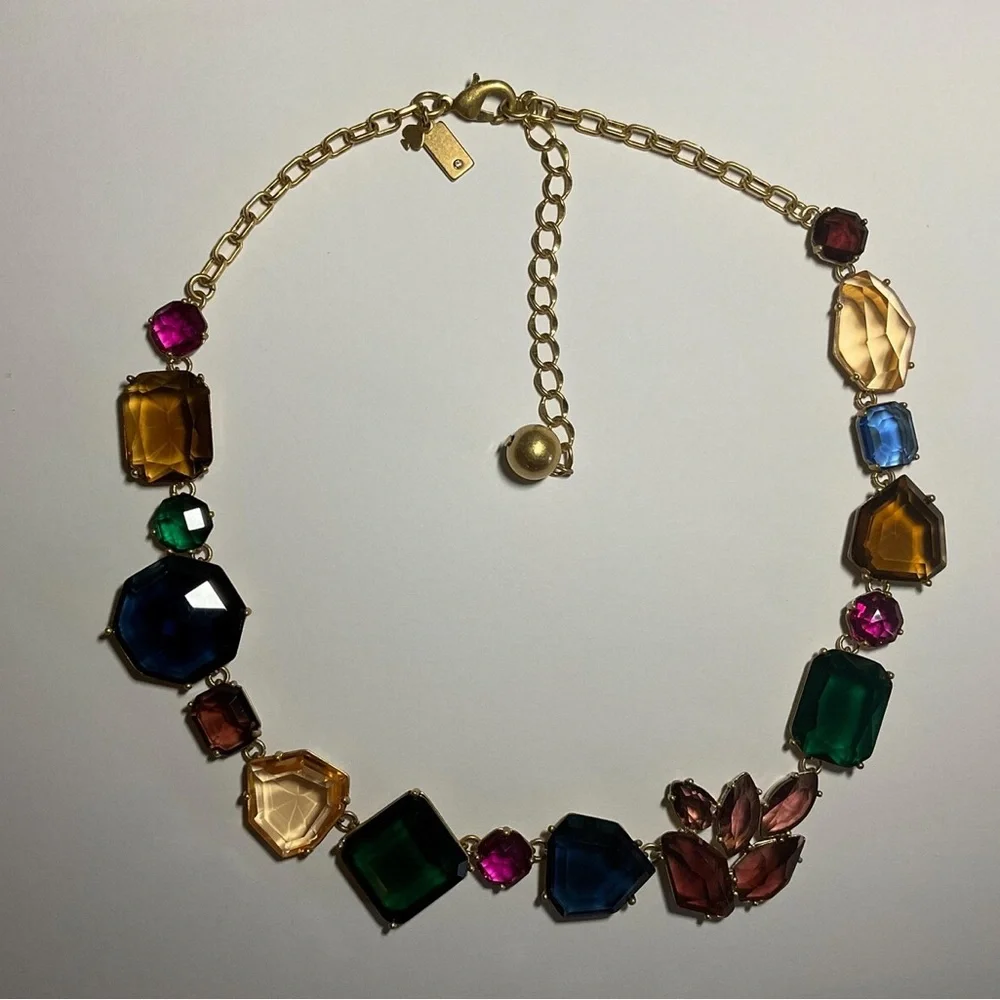 Kate Spade Perfectly Imperfect Stone Mixed Stone Crystal Necklace [RareVintage.] - Picture 2 of 15